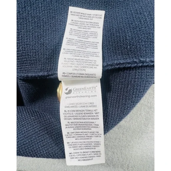 Boden Navy Cardigan Sweater Anchor Gold Buttons Nautical Trim Preppy US 20-22‎ - Picture 7 of 10